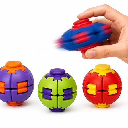 Fidget 65mm Rotate 360° Spinner in box ass.