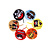Plush pirate cushions, 10 cm, assorted