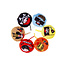 Plush pirate cushions, 10 cm, assorted