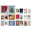 10 kerstkaarten + envelop in box 10x6 stuks - Prettige