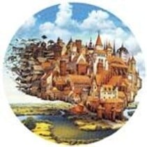 Ronde platte puzzel 1.000 stuks – Sky City