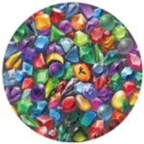 Rundes Puzzle 1.000 Teile – Bunte Edelsteine