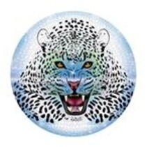 Rundes Puzzle 1.000 Teile – Weißer Tiger