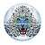 Rundes Puzzle 1.000 Teile – Weißer Tiger