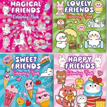 Kleurboek Friends, 21x21cm  4 assorti – serie 2