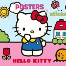 Posters & Stickerboek 51,4x29,5cm - Hello Kitty
