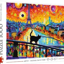 Puzzel 1.000 stuks - Kat in Parijs