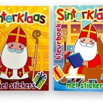Sinterklaas coloring book with stickers, 32 pages, 14.5x19cm