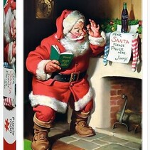 Puzzel 1.000 stuks - Coca-Cola:  De kerstman bij de open haard