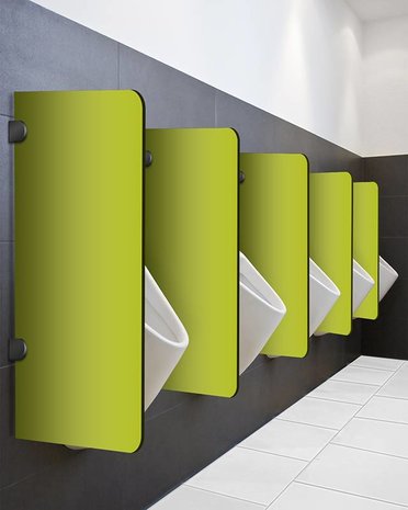 Rechteckige Schamwand mit abgerundeten Ecken.