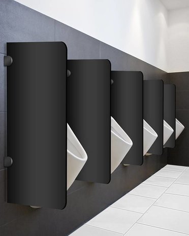 Rechteckige Schamwand mit abgerundeten Ecken.