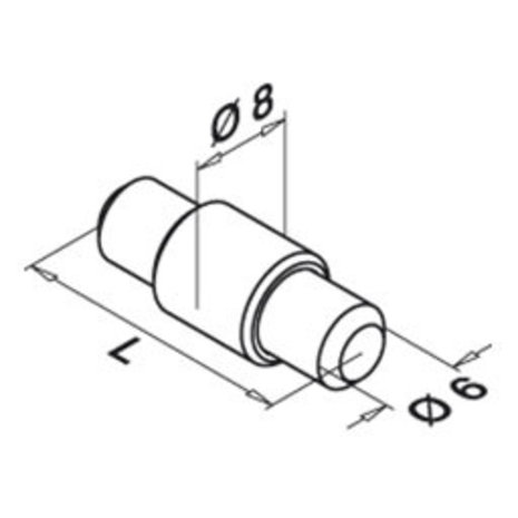 Borgpin voor schaamshot klem RVS Borgpin voor schaamshot klem RVS