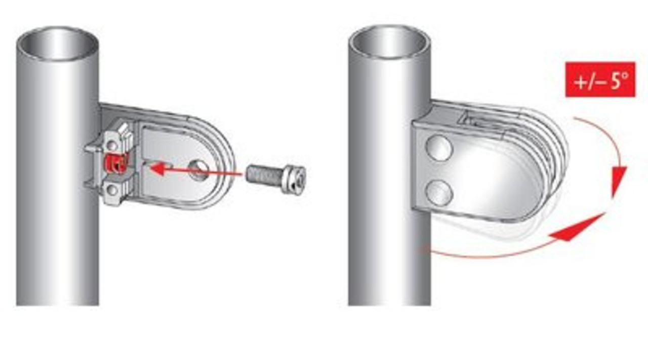 Verstelbare inbus voor schaamshotklem, M8 x 20 mm RVS