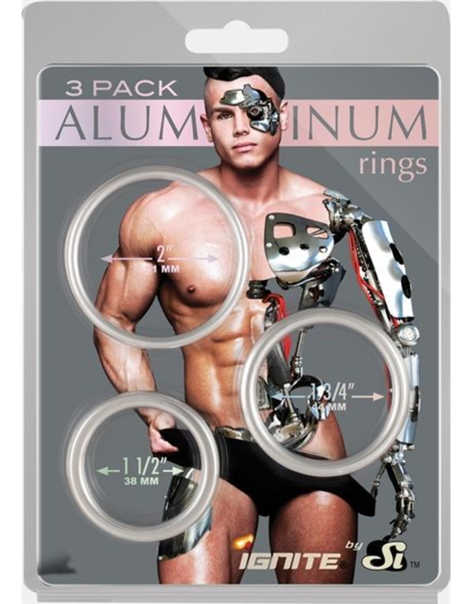 Aluminium Cock Ring 3er Set
