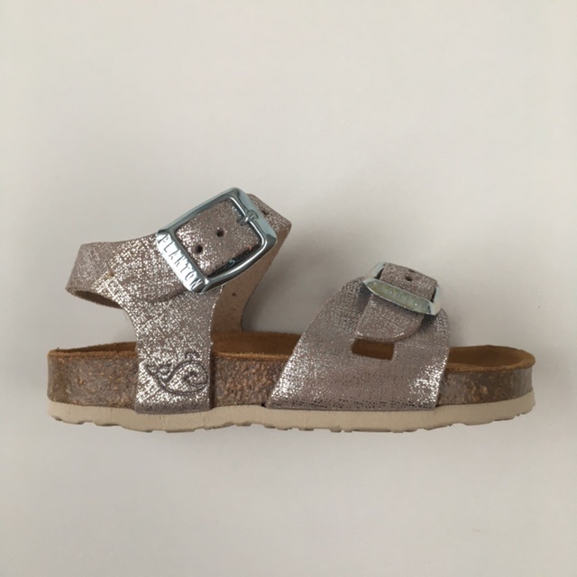 silver color sandals