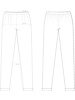 GAI + LISVA women's pants SERENA - 100% crepe cotton - off white - 42