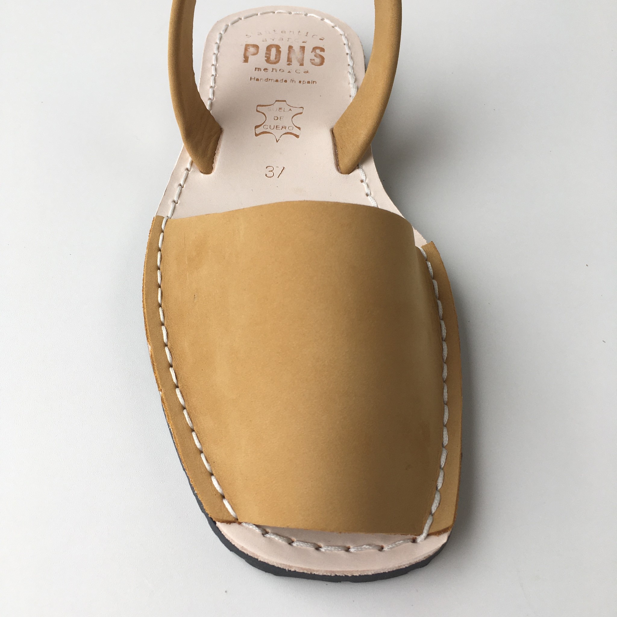 Pons  nubuck leren avarca sandaal dames PARIS -  mosterd geel - 35 tm 42