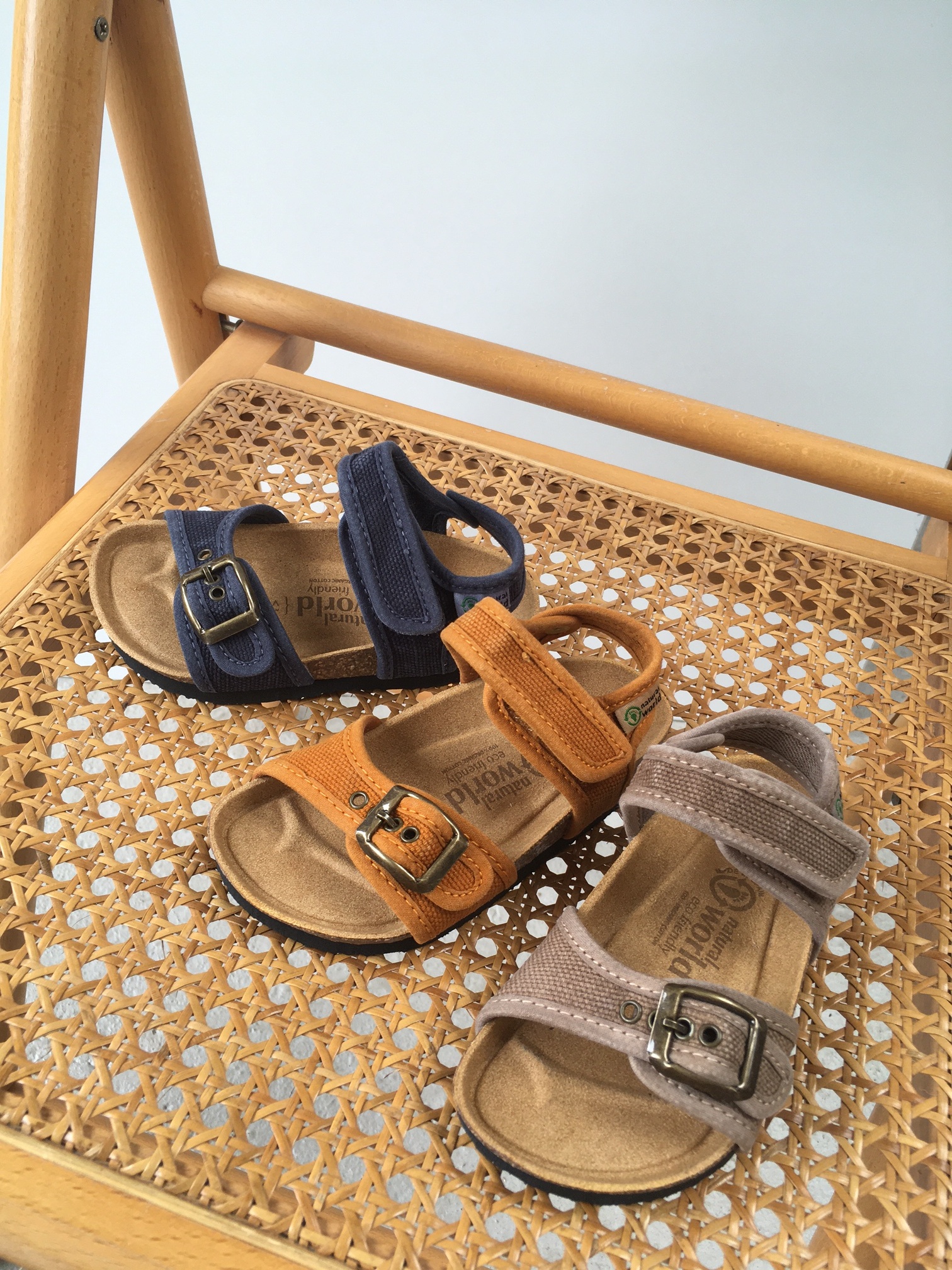 Vegan kurk sandalen kind/ kindersandalen, bio sandaal beige - Truly Wooly  Kids - duurzame babykleding \u0026 kinderkleding