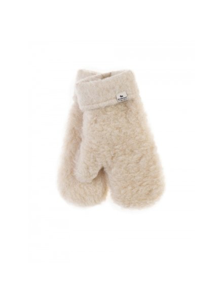 Alwero teddy woolen mittens FREEZE - 100% teddy wool - beige - child to adult