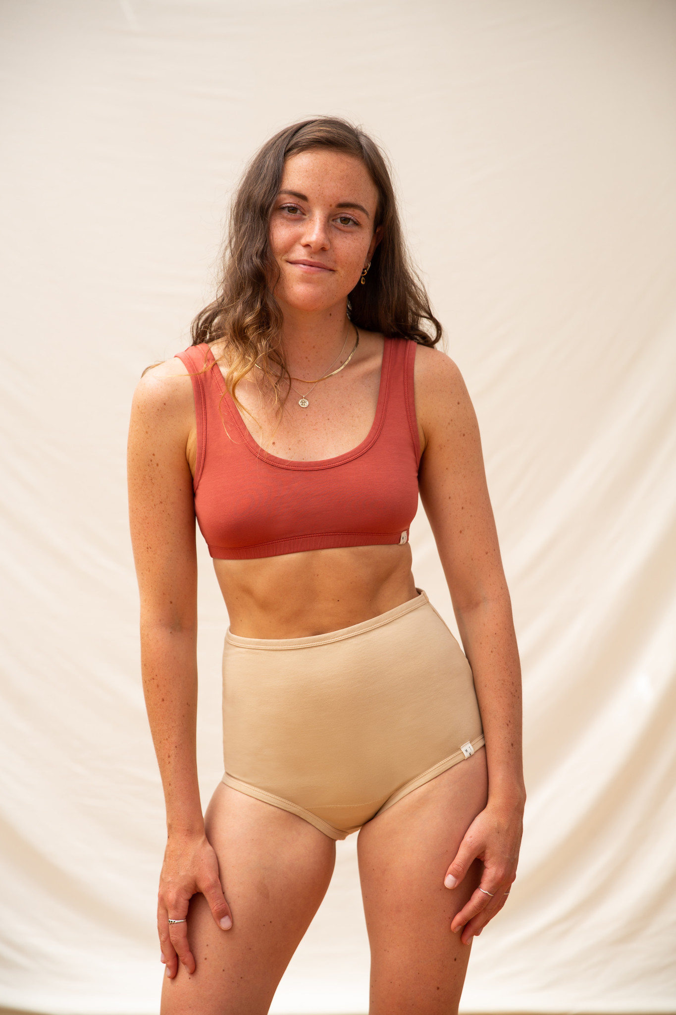 Matona basic women undies - 97% organic jersey cotton/naturally  dyed– powder - XL & XXL