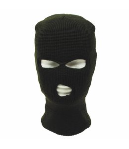 Balaclava/bivakmuts, 3 hole, acryl, OD Groen