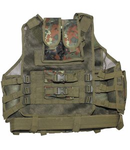 Tactical vest, "USMC", met riem, holster, div. pouches, BW camouflage