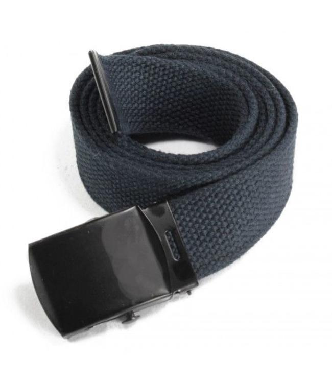 Tropenkoppel riem zwarte schuifgesp Buckle, 30 mm, Blauw