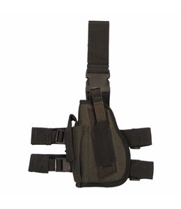 Tactical Holster, OD Groen, leg- and belt fixing, left