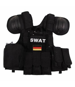 Tactical vest "Combat" Modular, Zwart, bags and pouches, quick remove