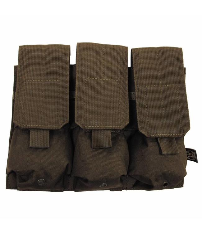 Ammo Pouch, triple, "Molle", OD Groen