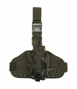 Tactical Holster, "Molle", leg- and belt fixing, BW camouflage