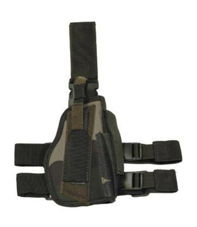 Tactical Holster, CCE-camouflage, leg- and belt fixing, right