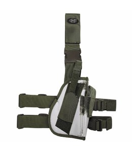 Tactical Holster, winter camouflage, leg- and belt fixing, right