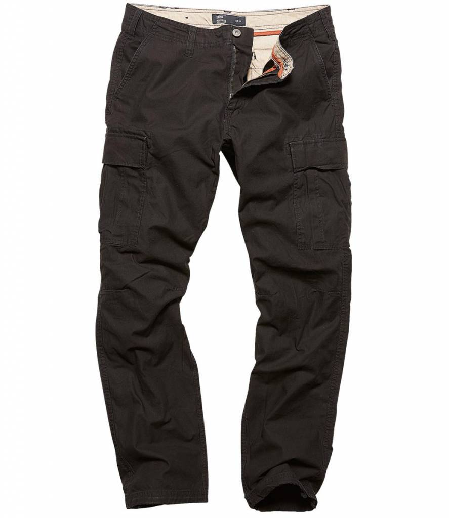 Vintage Industries Reydon BDU premium pants off black cargo broek