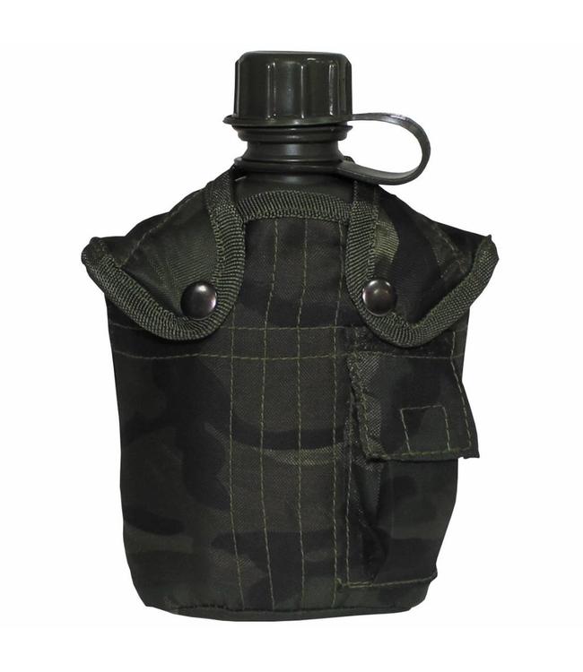 US veldfles,  woodland camouflage, 1 l, cover