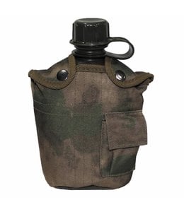 US veldfles,  1 l, cover, HDT camouflage Groen