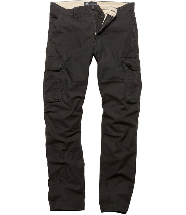 Vintage Industries Reef pants Black cargo broek