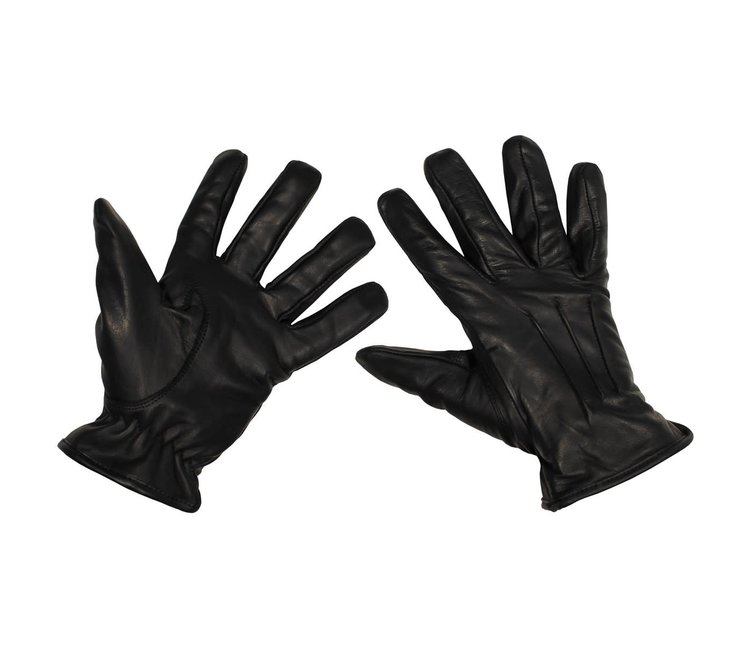 micro Neerwaarts bon Lederen handschoenen, Zwart, cut resisting kevlar inlays - Yankee Supply