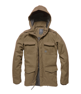 Vintage Industries Darren parka winterjas Dark Tan