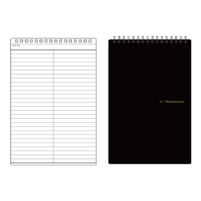 N166 A5 Mnemosyne Notebook 7mm Lined with Center Line