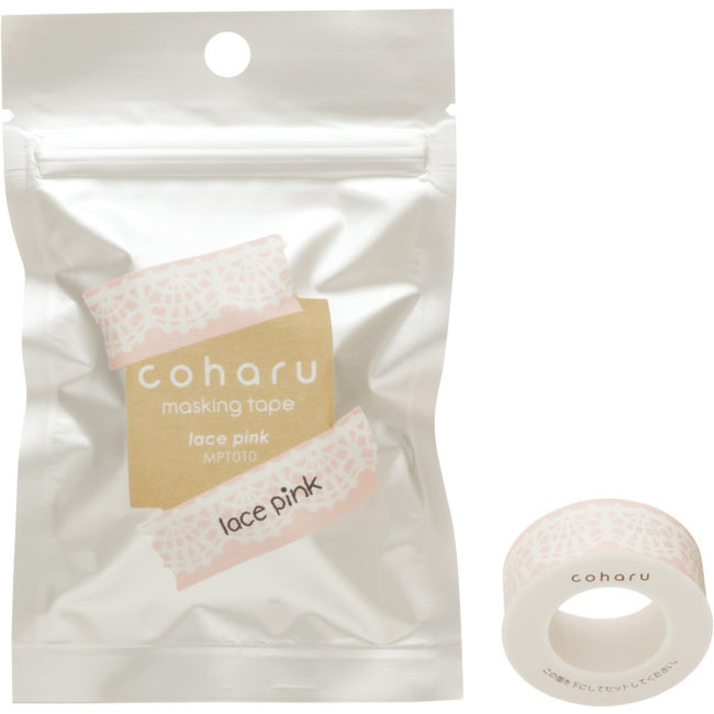 Coharu Thermal Paper Masking Tape For Tepra Lite Lace Pink