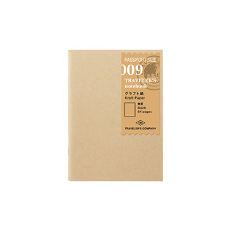 Traveler's Company 009. Kraft Paper Blank 64 Pages Passport Size