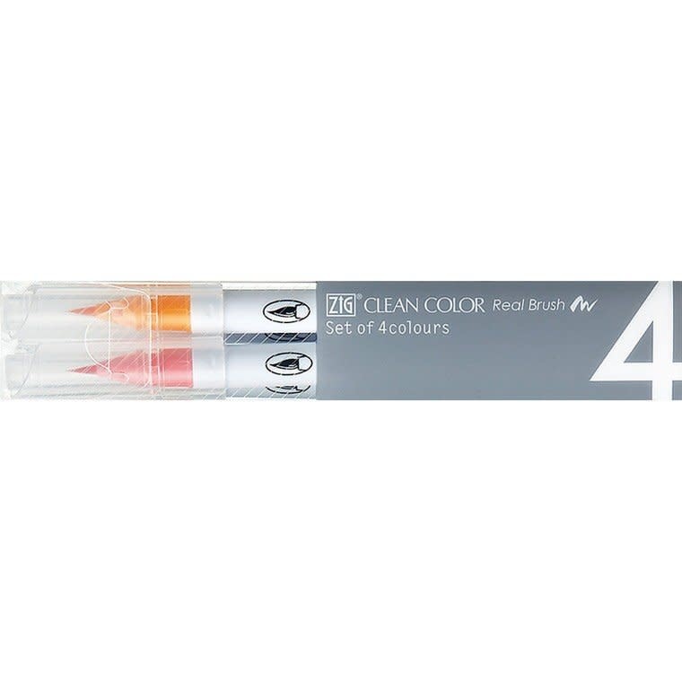 Zig Clean Color Real Brush Marker Warm Gray 6 910