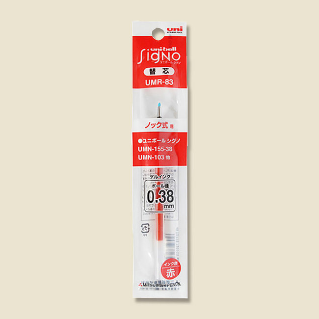 Uni-Ball Signo Refill Red 0.38 mm  Umr-83