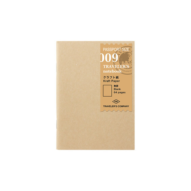 009. Kraft Paper Blank 64 Pages  TRAVELER'S notebook