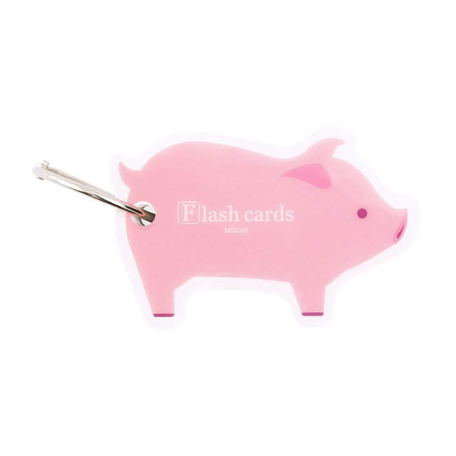 Midori Flash Card Pig (Word Card)