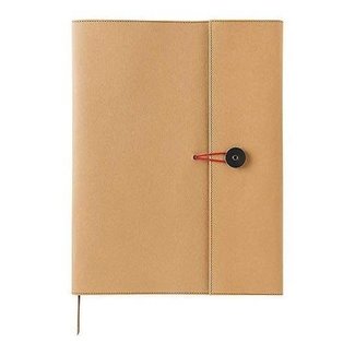 KING JIM CO., LTD. Kraft Plastic File Holder Cover A4 Beige