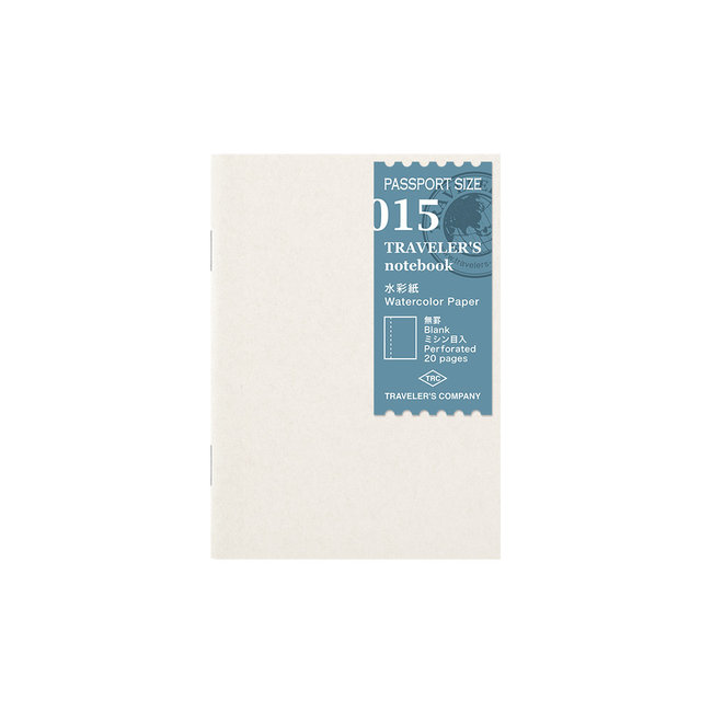 015. Traveler's Notebook Passport Size Refill Watercolor Paper