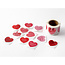 Roll Sticker Metalic Heart Red