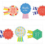 Roll Sticker  Metalic Gift Rosette